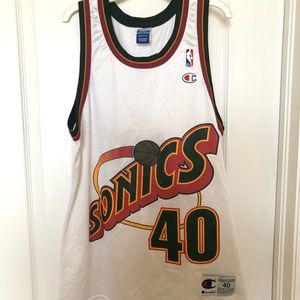 Super sonics jersey vintage champion kemp jersey